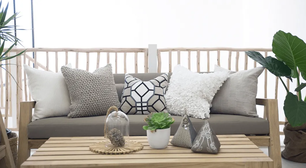 Knit Natural Lounge Cushion 55x55cm