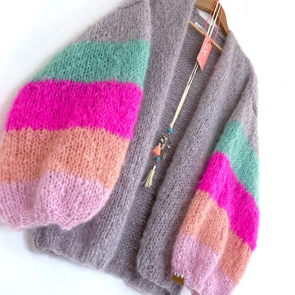 Knitting kit – MYPZ Basic Light Mohair Cardigan Summer Vibes No10 (ENG-NL)