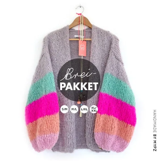 Knitting kit – MYPZ Basic Light Mohair Cardigan Summer Vibes No10 (ENG-NL)
