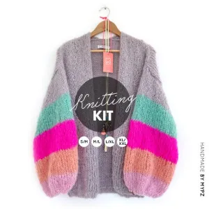 Knitting kit – MYPZ Basic Light Mohair Cardigan Summer Vibes No10 (ENG-NL)