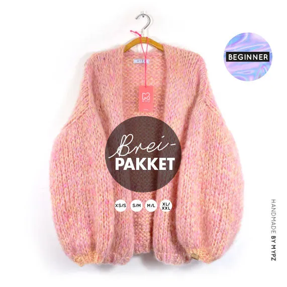 Knitting Kit – MYPZ Basic Mohair Cardigan Milky No.15 (ENG-NL)