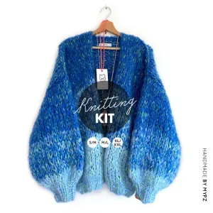 Knitting Kit - MYPZ Chunky Mohair Cardigan Ocean No.15 (ENG-NL)