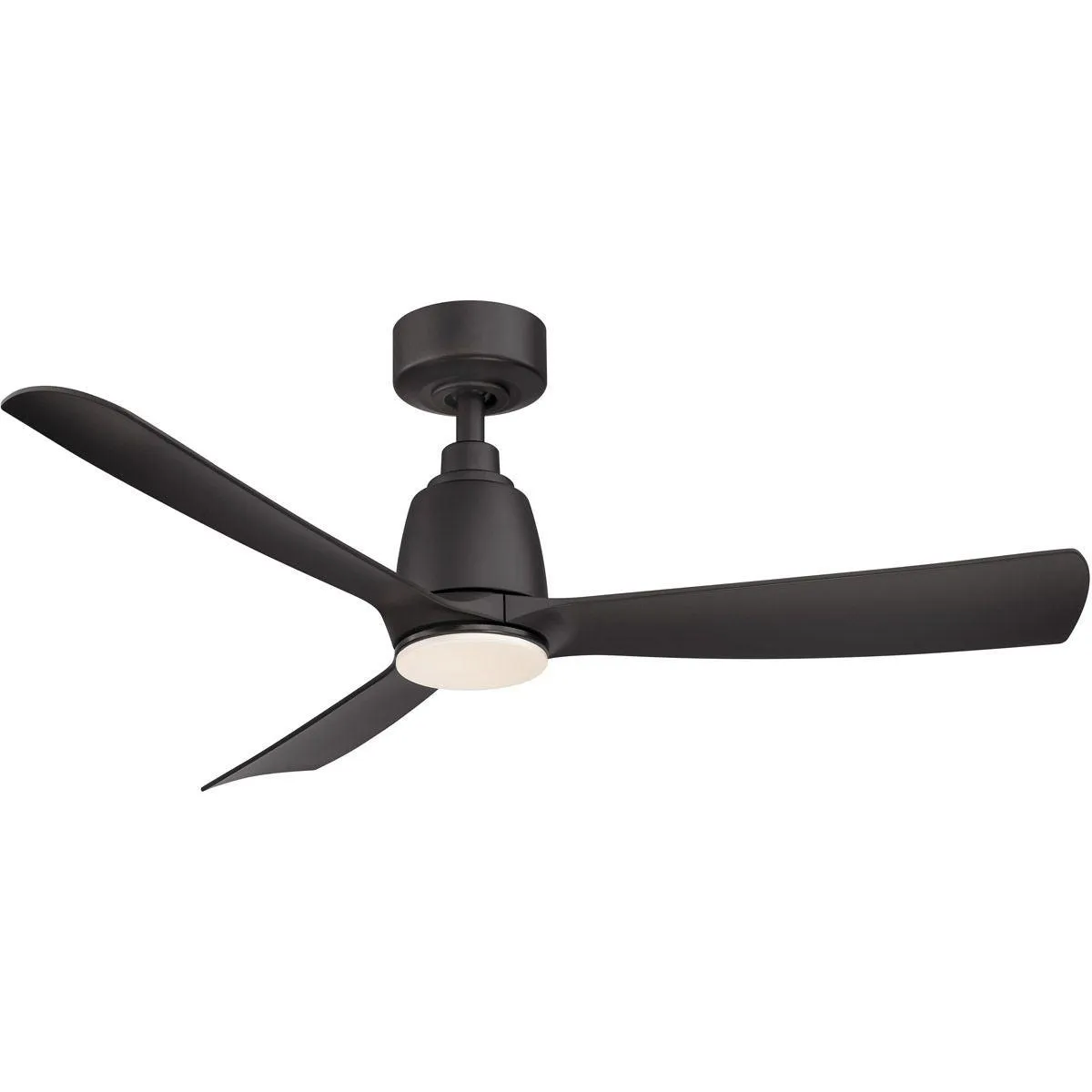 Kute 44 Inch Black Damp Rated Modern Ceiling Fan with Remote