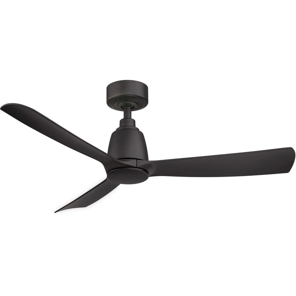 Kute 44 Inch Black Damp Rated Modern Ceiling Fan with Remote