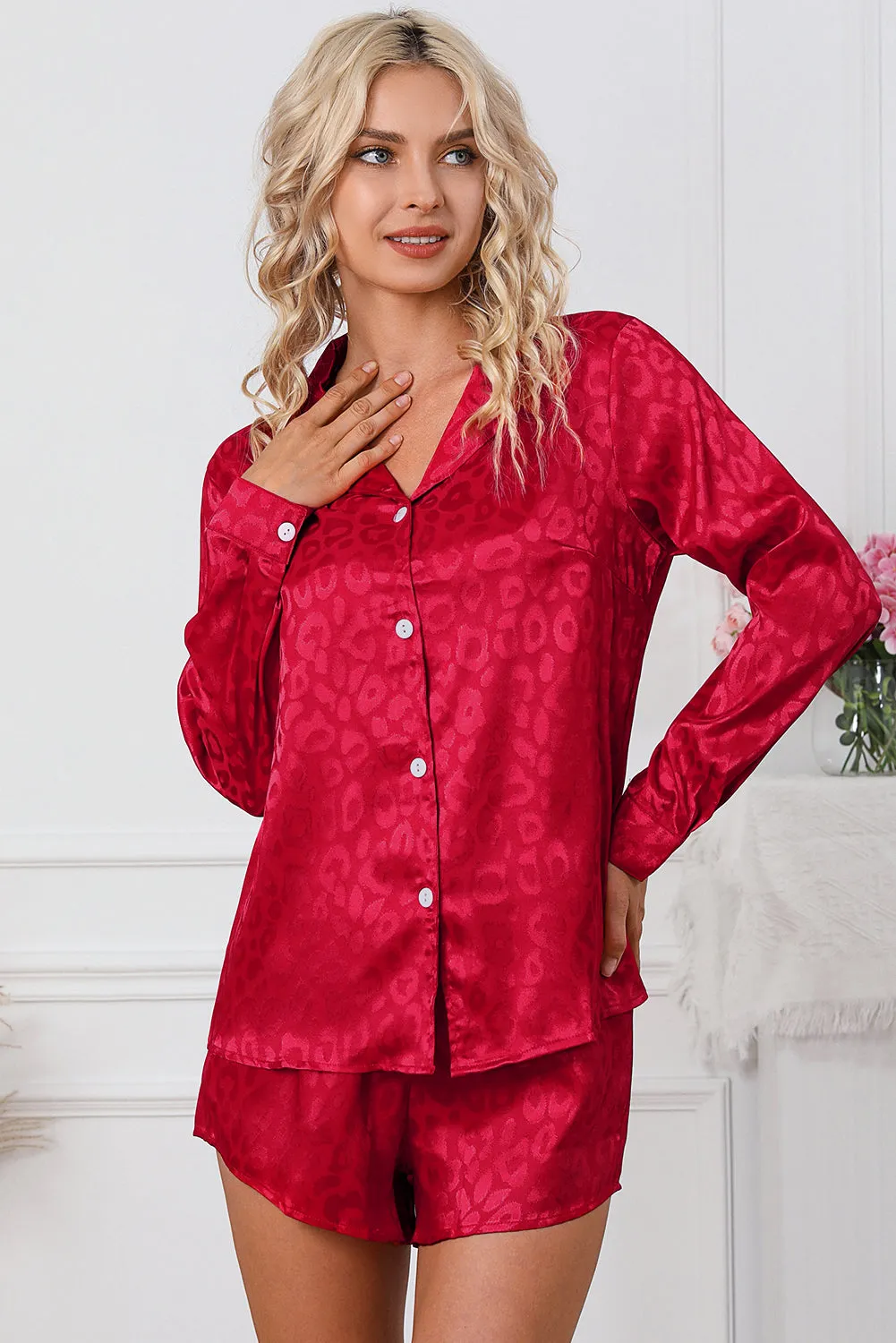 Leopard Long Sleeve Lounge Set