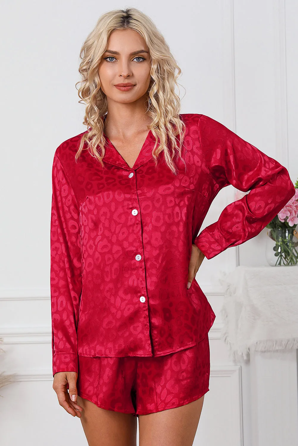 Leopard Long Sleeve Lounge Set