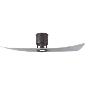 Lindsay 52 Inch 2-Blade Bronze and Barnwood Damp Rated LED Ceiling Fan with Remote