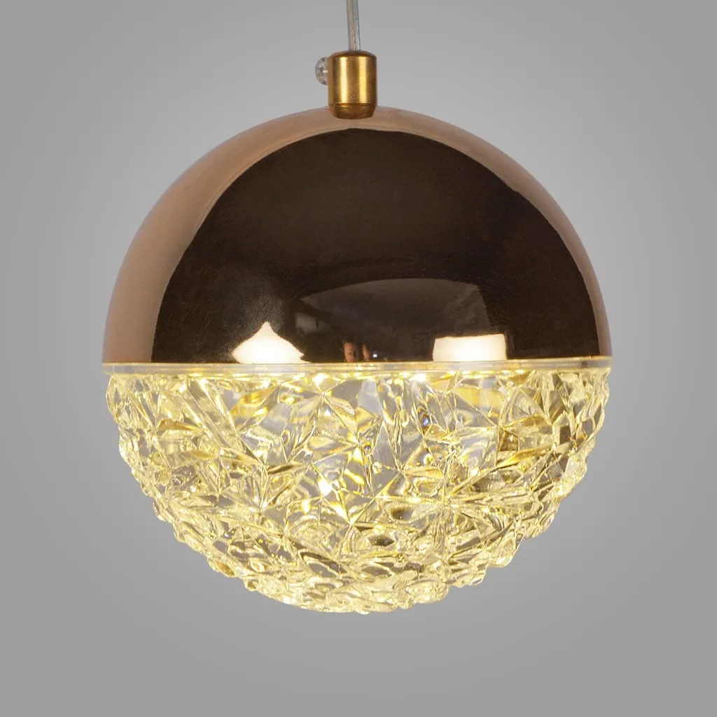 Modern Crystal Ball Duplex Chandelier