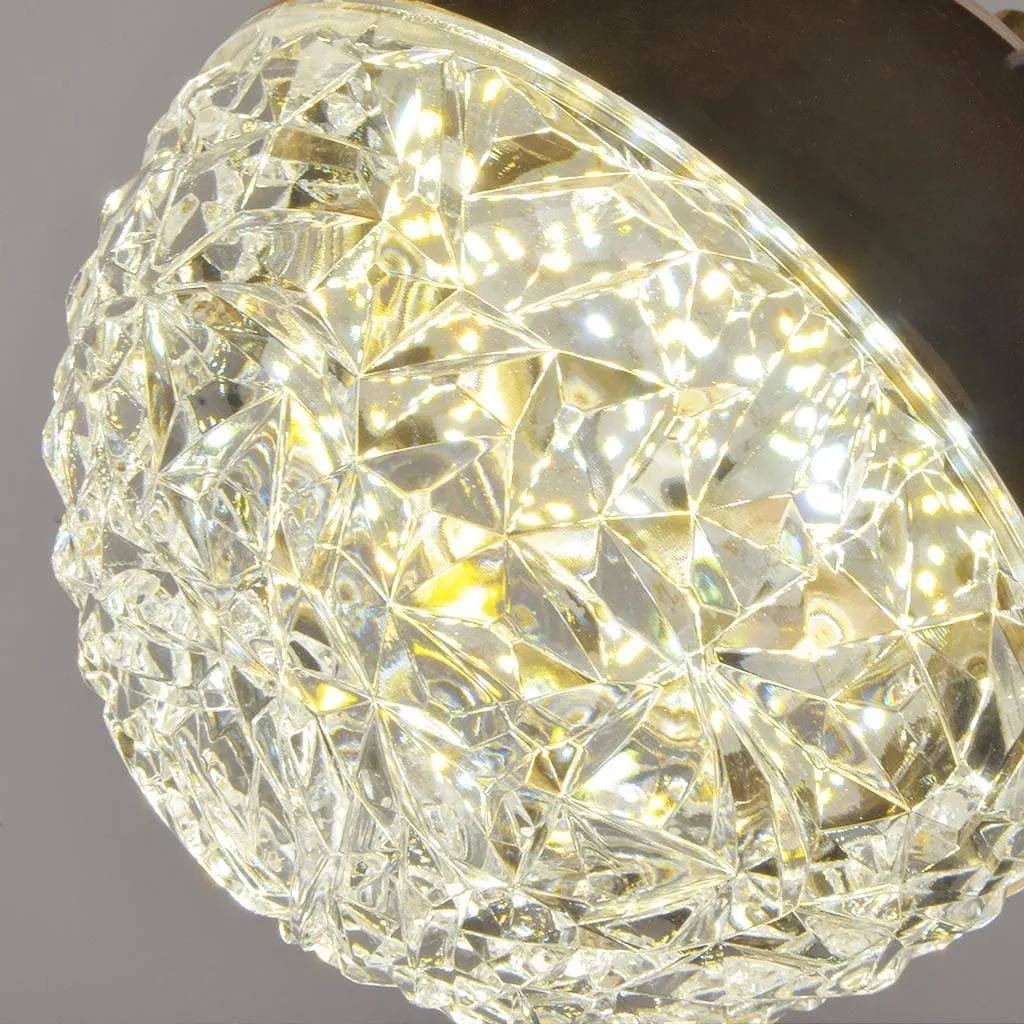 Modern Crystal Ball Duplex Chandelier