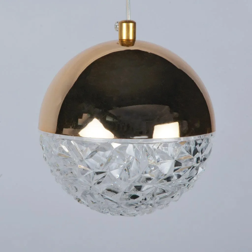 Modern Crystal Ball Duplex Chandelier