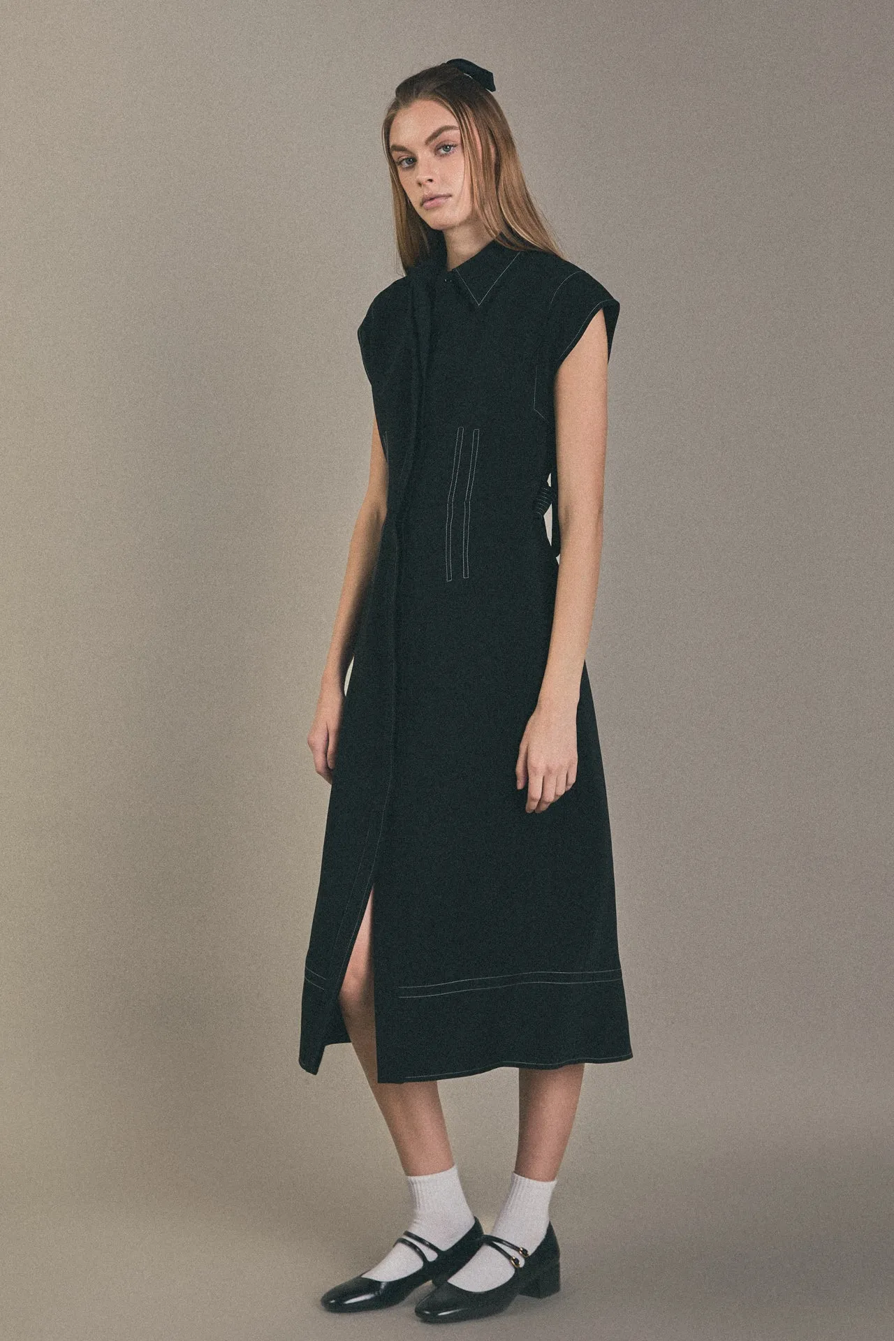 Modern Structure Midi Dress