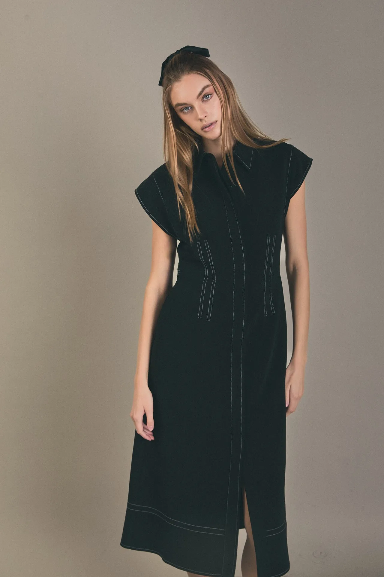 Modern Structure Midi Dress