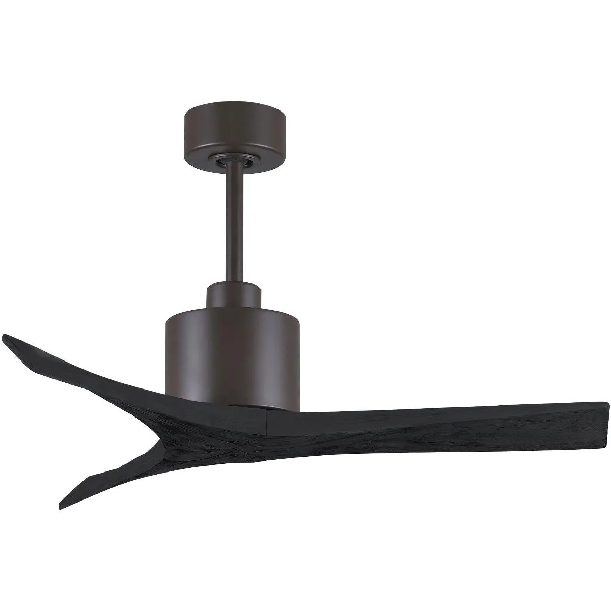 Mollywood 42 Inch Bronze and Black Damp Rated Ceiling Fan with Remote