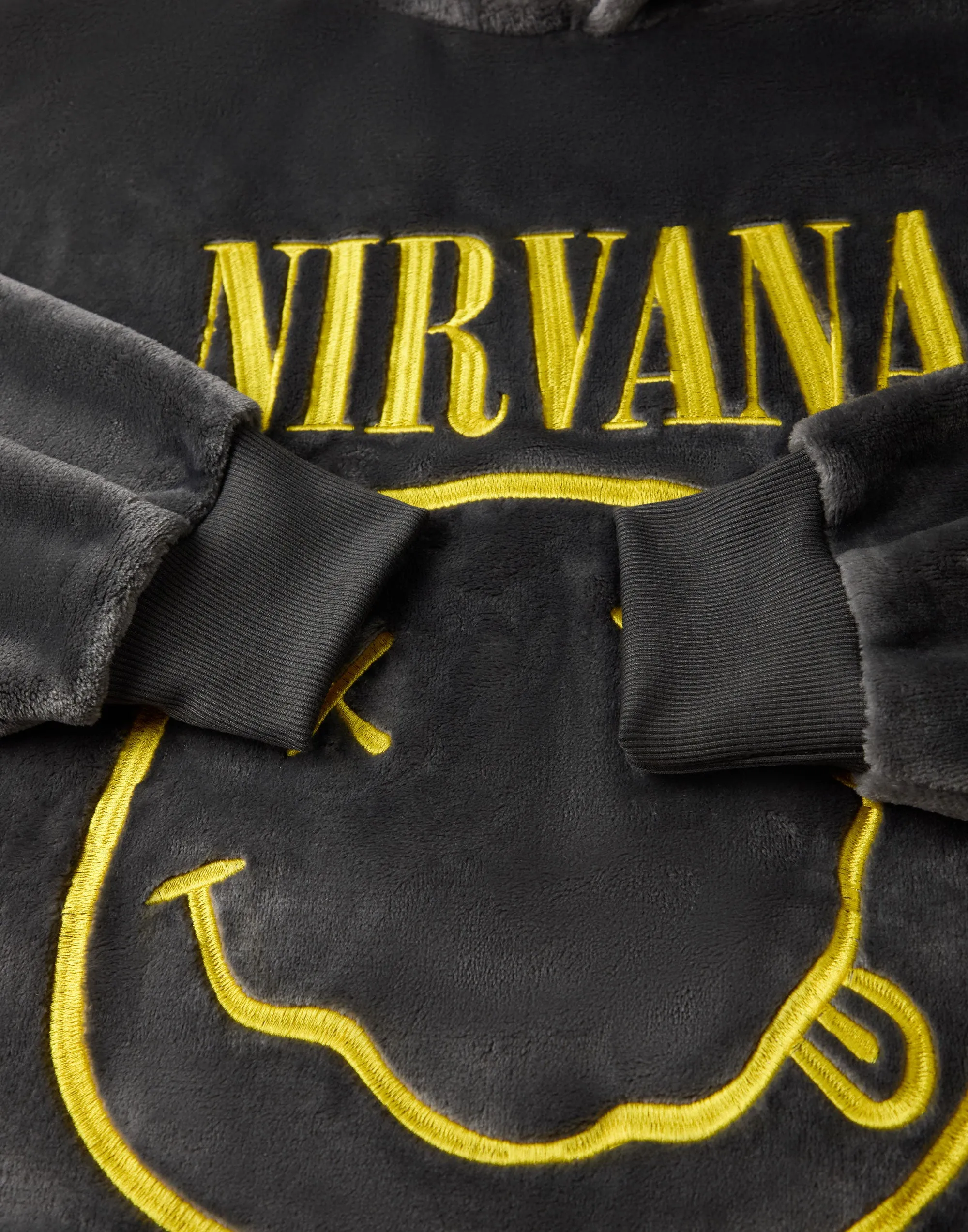 Nirvana Logo Mens Black Blanket Hoodie