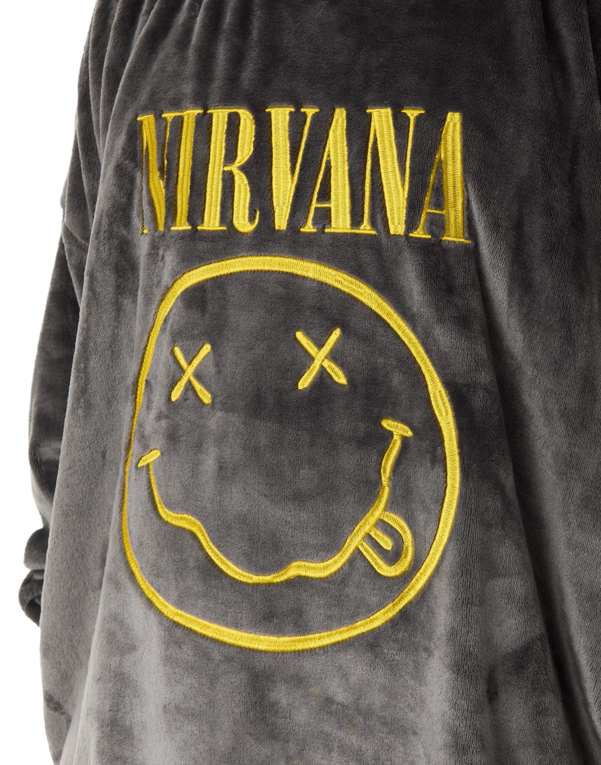 Nirvana Logo Mens Black Blanket Hoodie