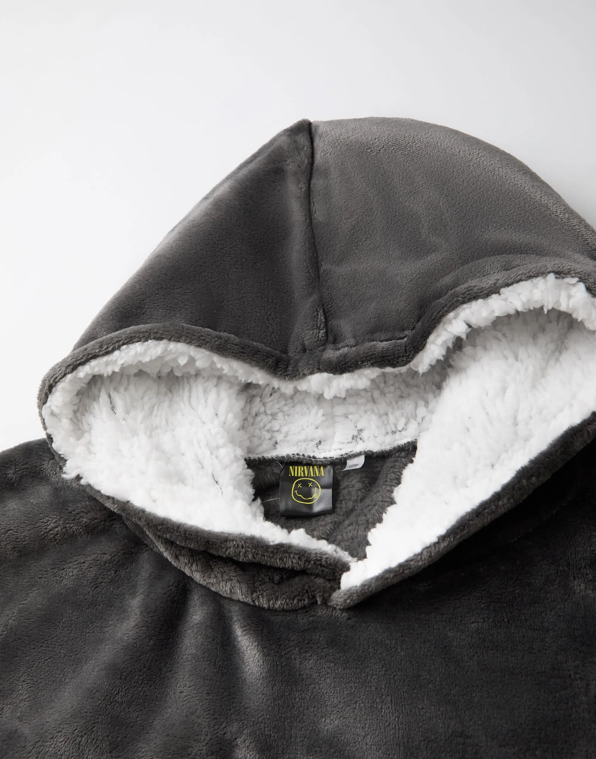 Nirvana Logo Mens Black Blanket Hoodie