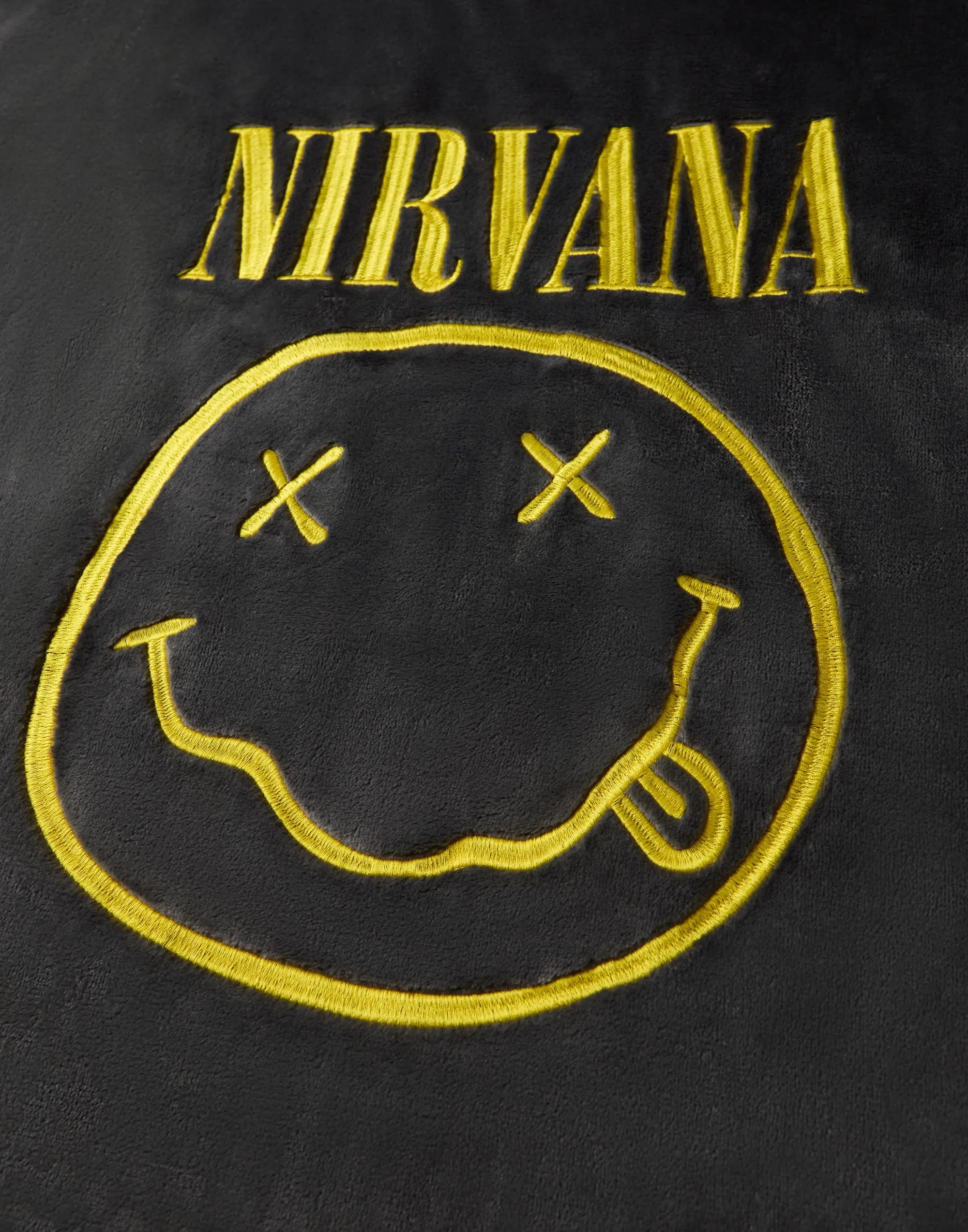 Nirvana Logo Mens Black Blanket Hoodie