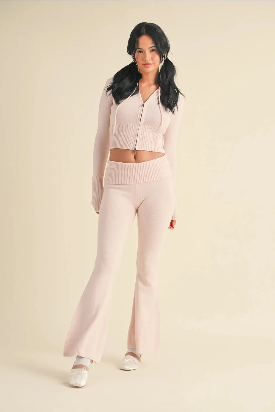 Pink Bunny Flare Pants - Sample