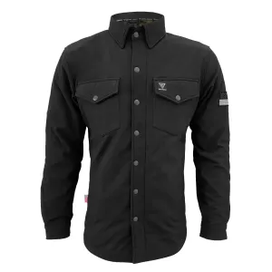 Protective SoftShell Winter Jacket for Men - Black Matte with Pads