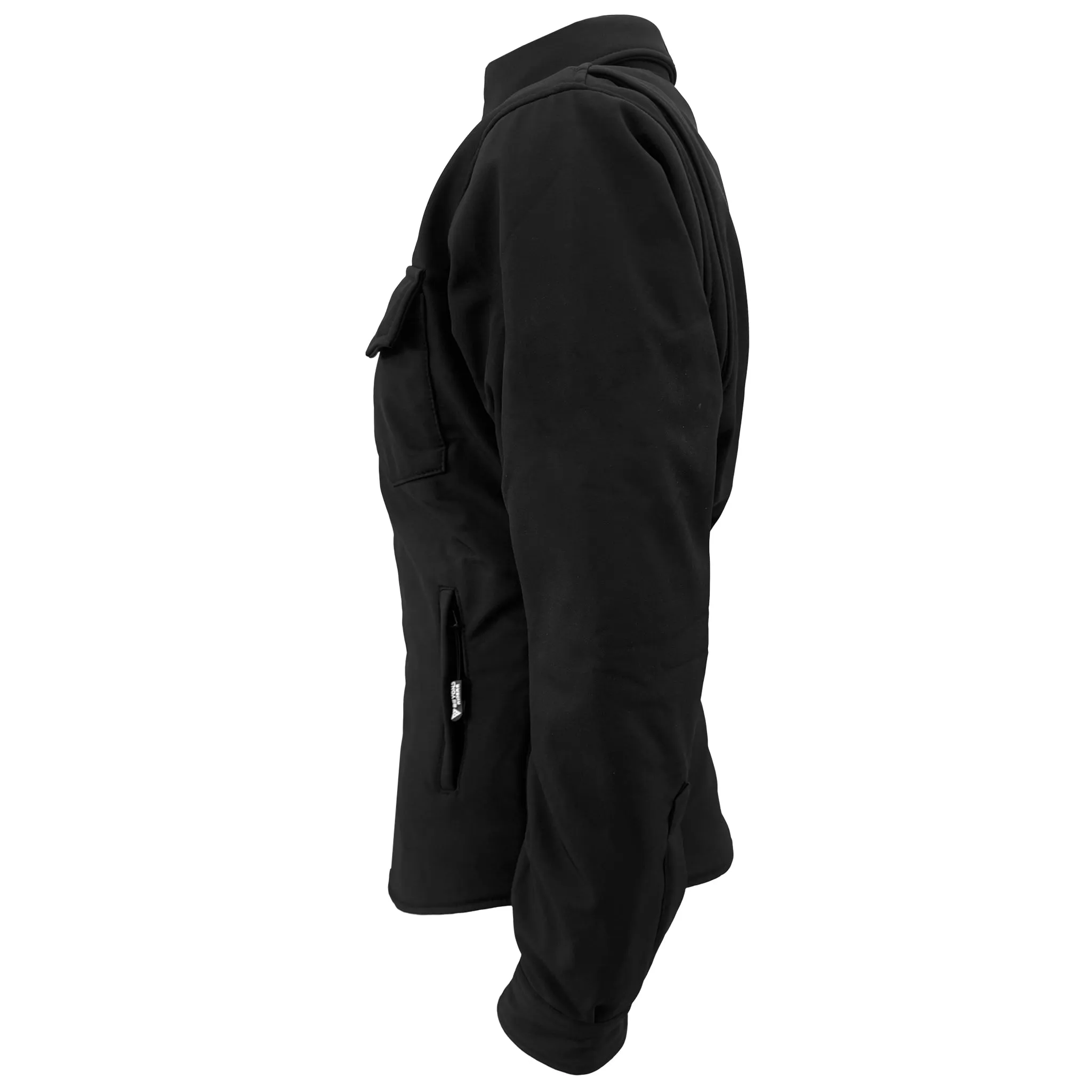 Protective SoftShell Winter Jacket for Women - Black Matte with Pads
