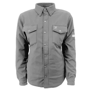 Protective SoftShell Winter Jacket for Women – Light Gray Matte with Pads