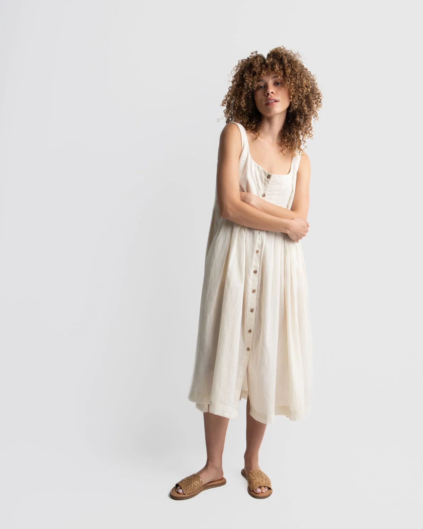 Romantic White Midi Dress