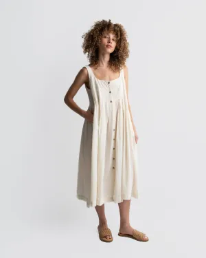 Romantic White Midi Dress