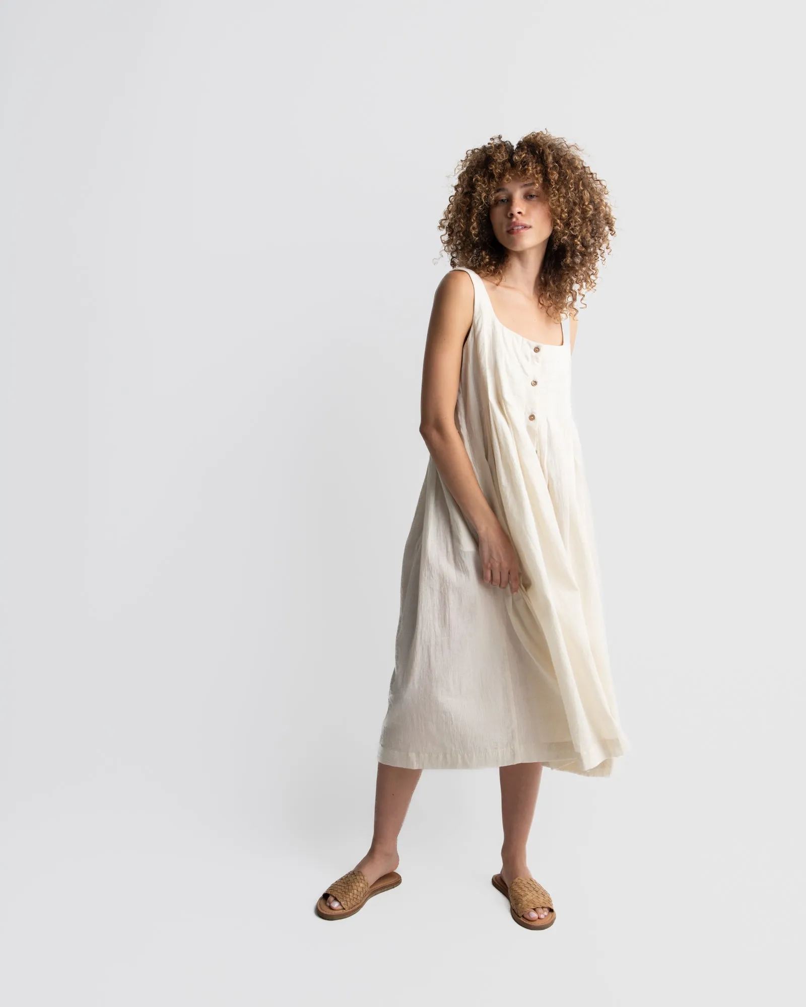 Romantic White Midi Dress