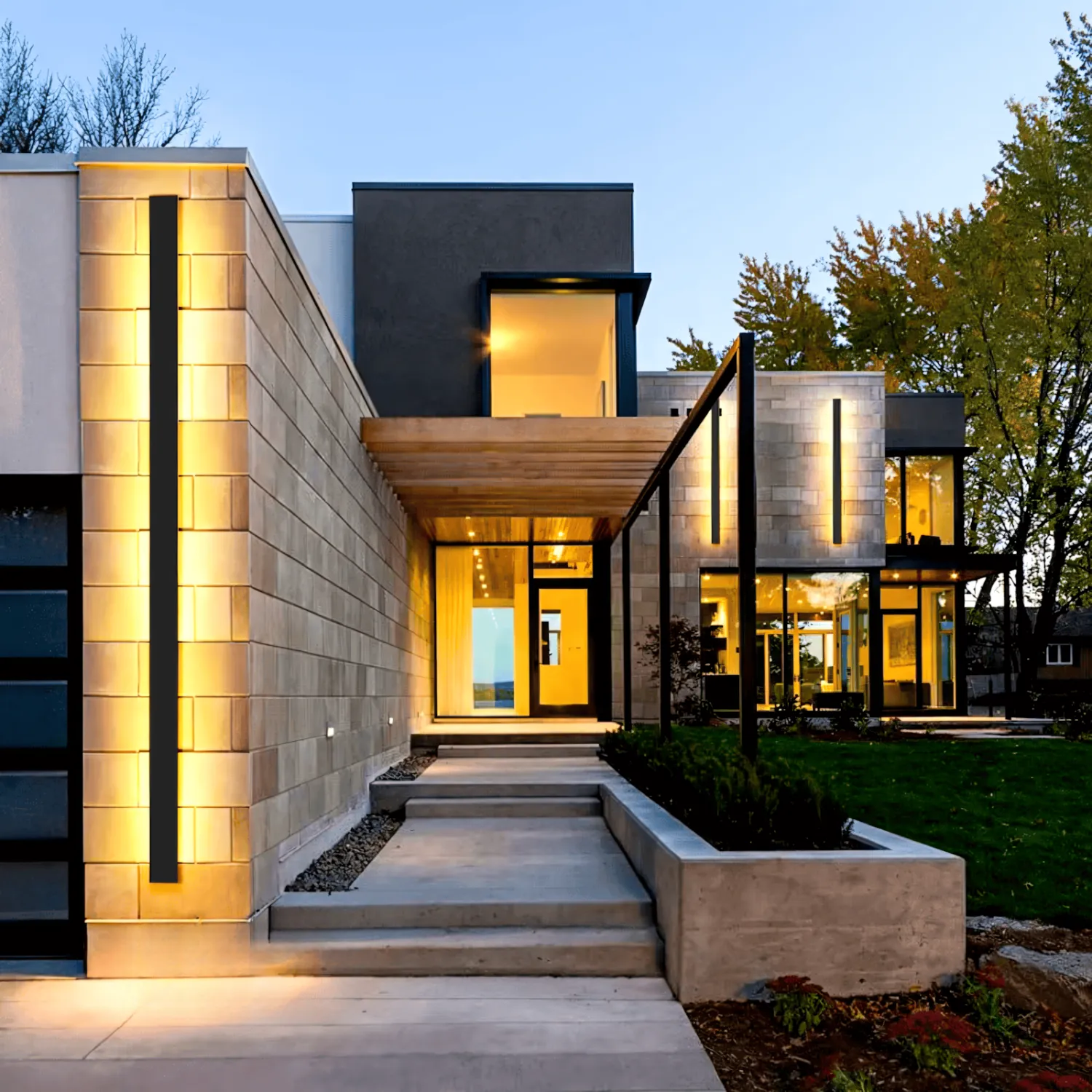 Roskilde - Outdoor Waterproof Linear LED Wall Light