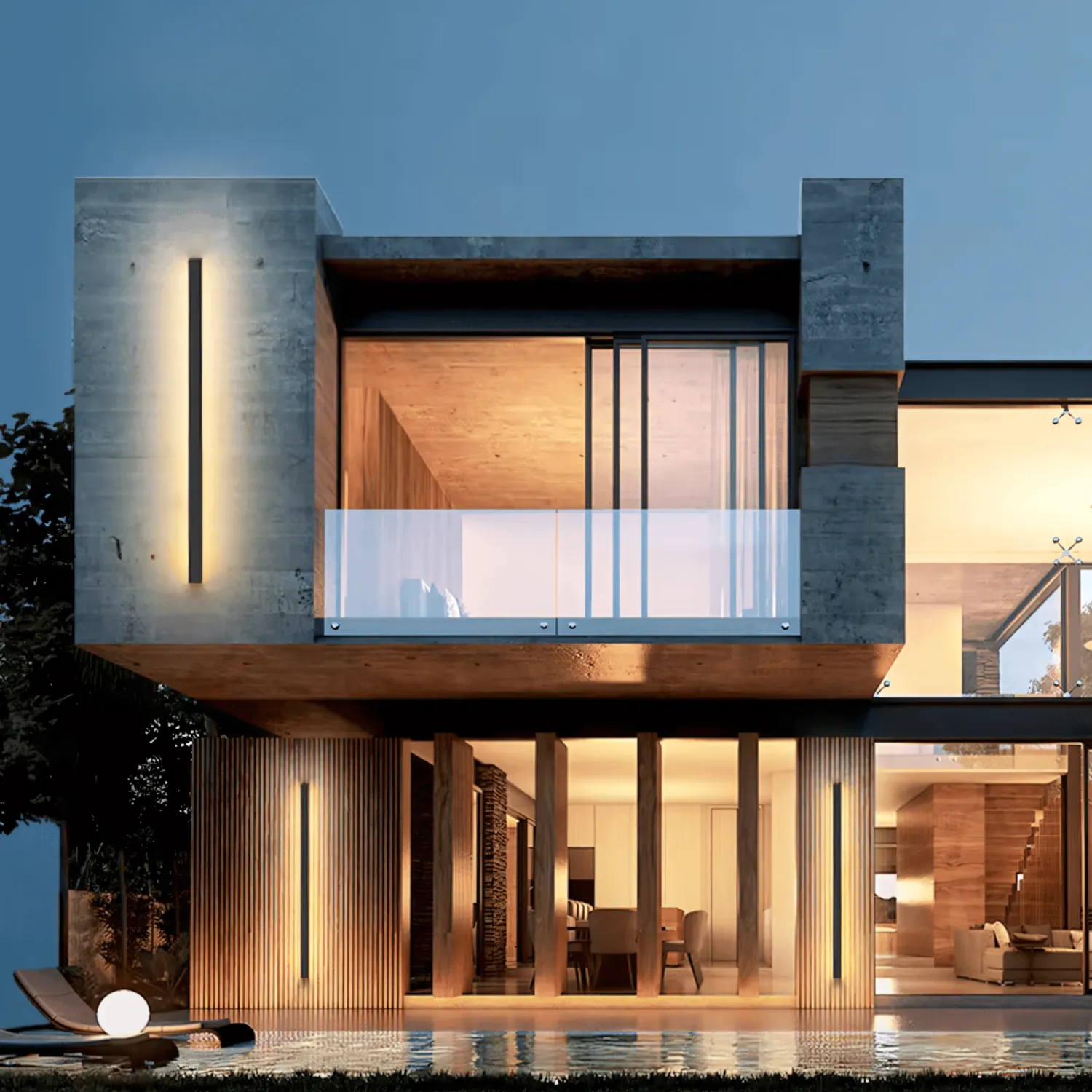 Roskilde - Outdoor Waterproof Linear LED Wall Light