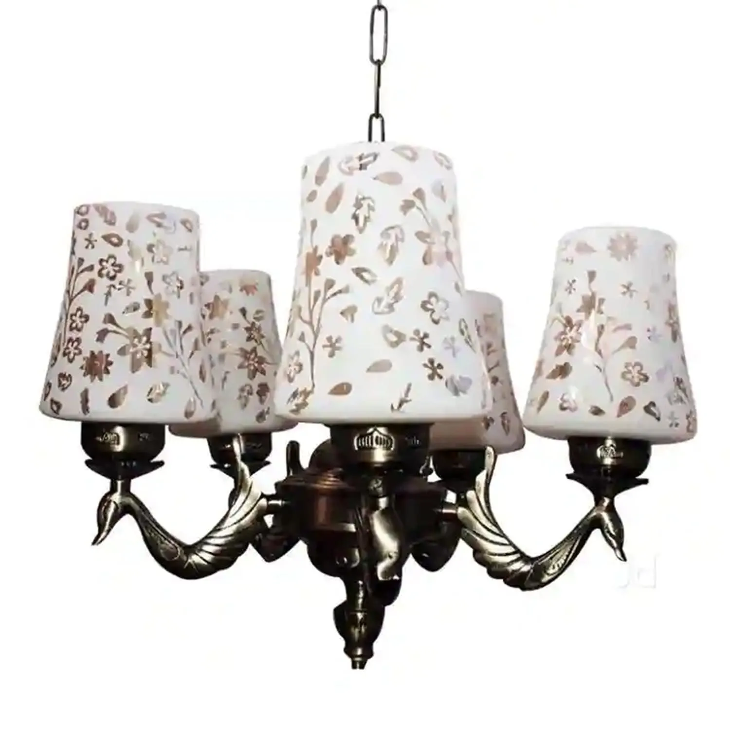 Royal 5 Lights Brass Chandelier