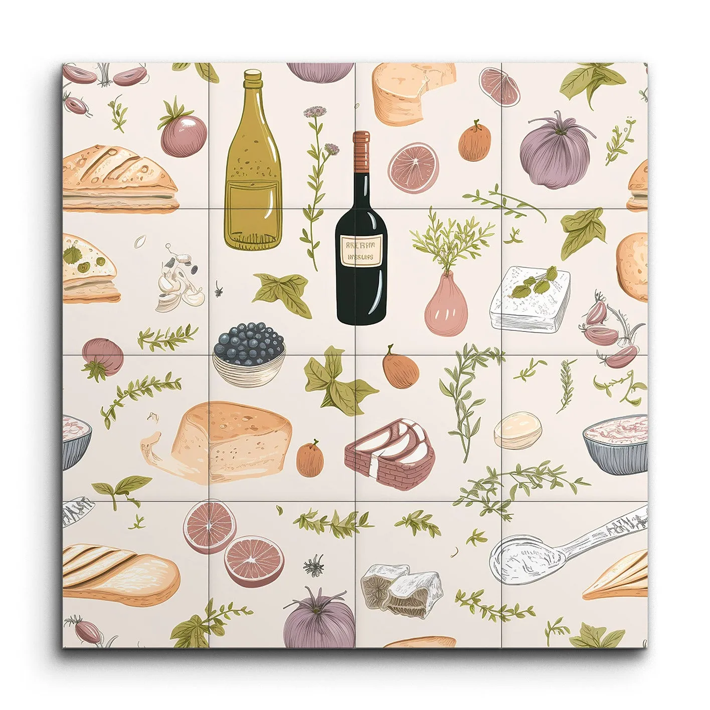 Rustic Culinary Charm: Hand-Drawn Food & Drink Art