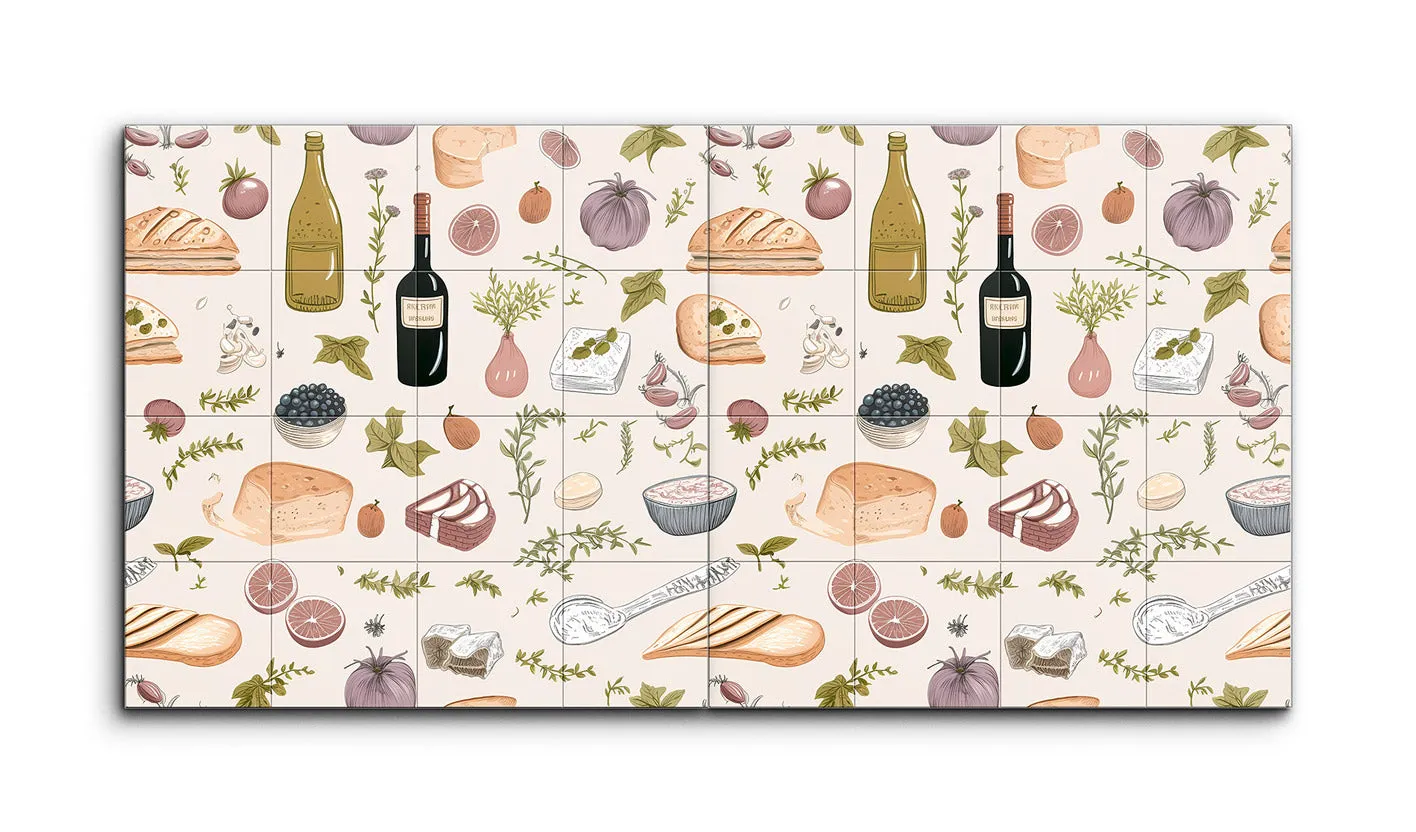 Rustic Culinary Charm: Hand-Drawn Food & Drink Art