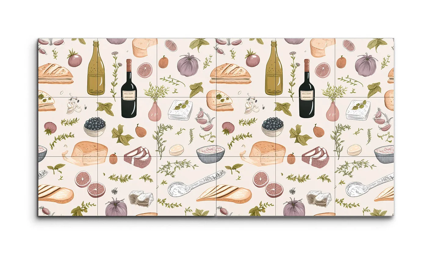 Rustic Culinary Charm: Hand-Drawn Food & Drink Art