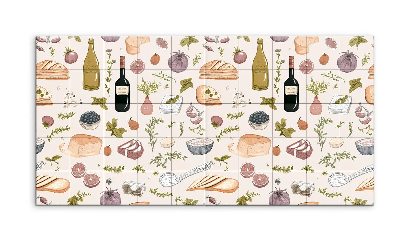 Rustic Culinary Charm: Hand-Drawn Food & Drink Art