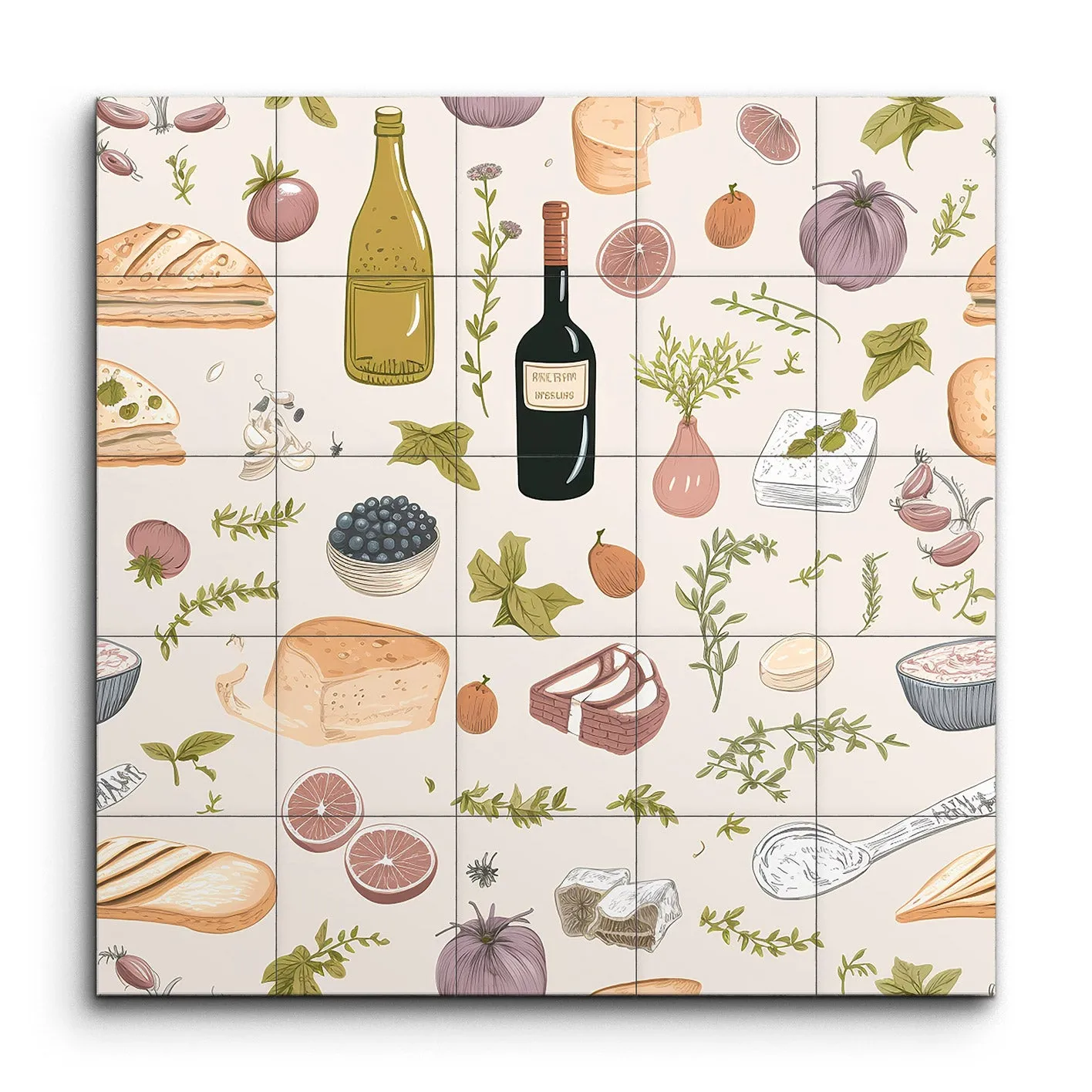 Rustic Culinary Charm: Hand-Drawn Food & Drink Art