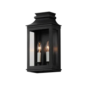 Savannah VX 15 in. 2 lights Outdoor Wall Sconce Black Finish