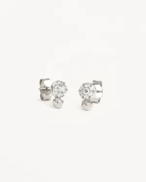 Sterling Silver Stardust Soul Stud Earrings