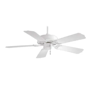 Sundance 42" White Outdoor Ceiling Fan with Pull Chain