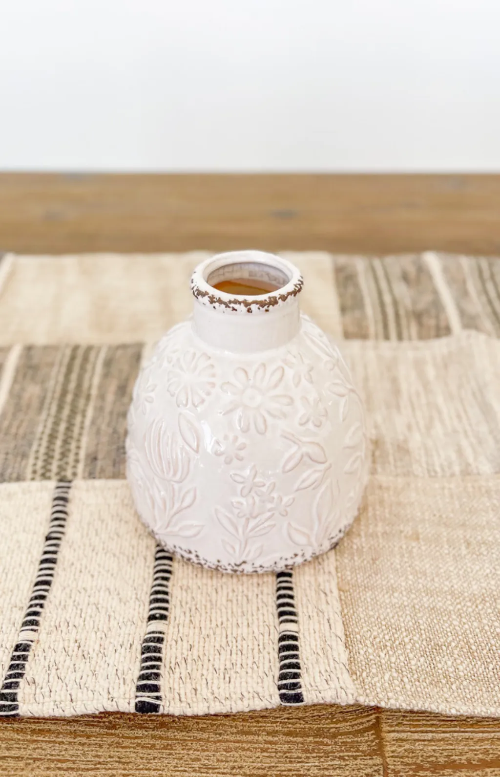 Textured Patterned Vase