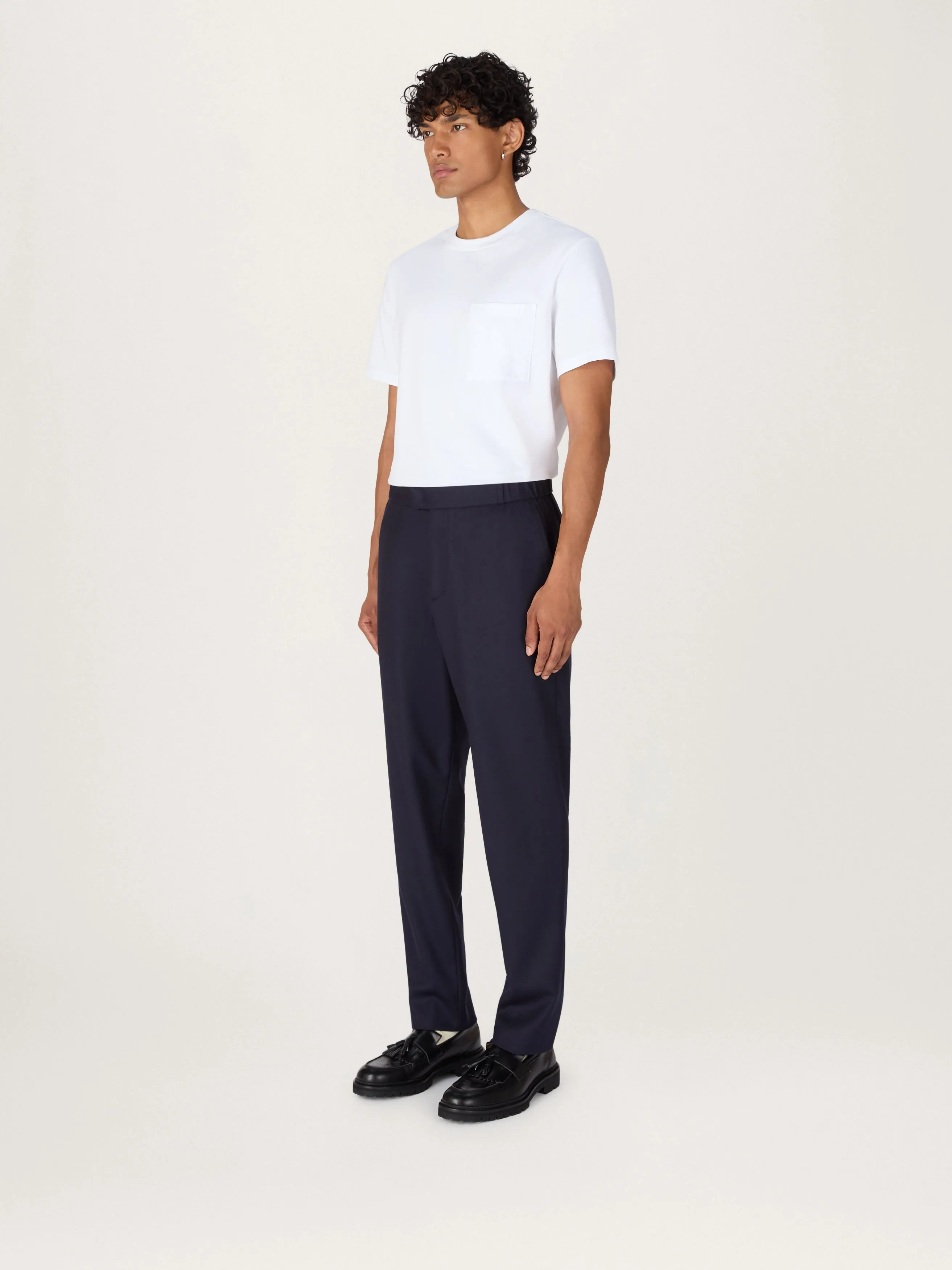 The 24 Trouser Relaxed Fit Traceable Wool || Navy |