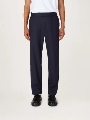 The 24 Trouser Relaxed Fit Traceable Wool || Navy |
