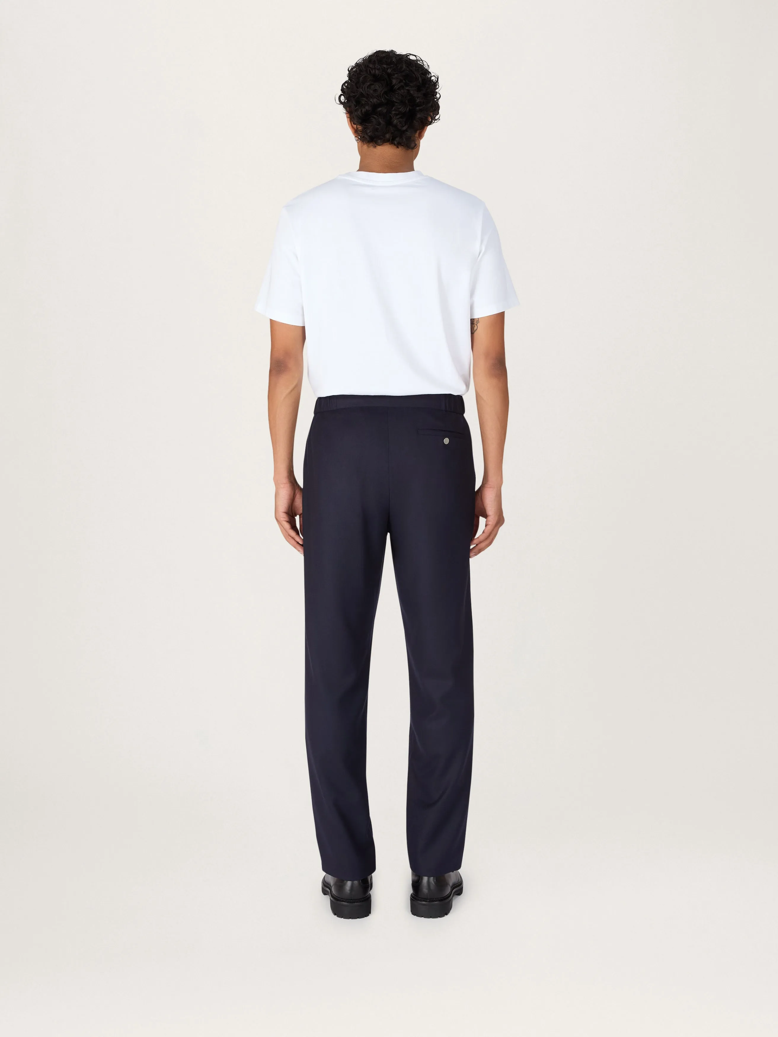 The 24 Trouser Relaxed Fit Traceable Wool || Navy |