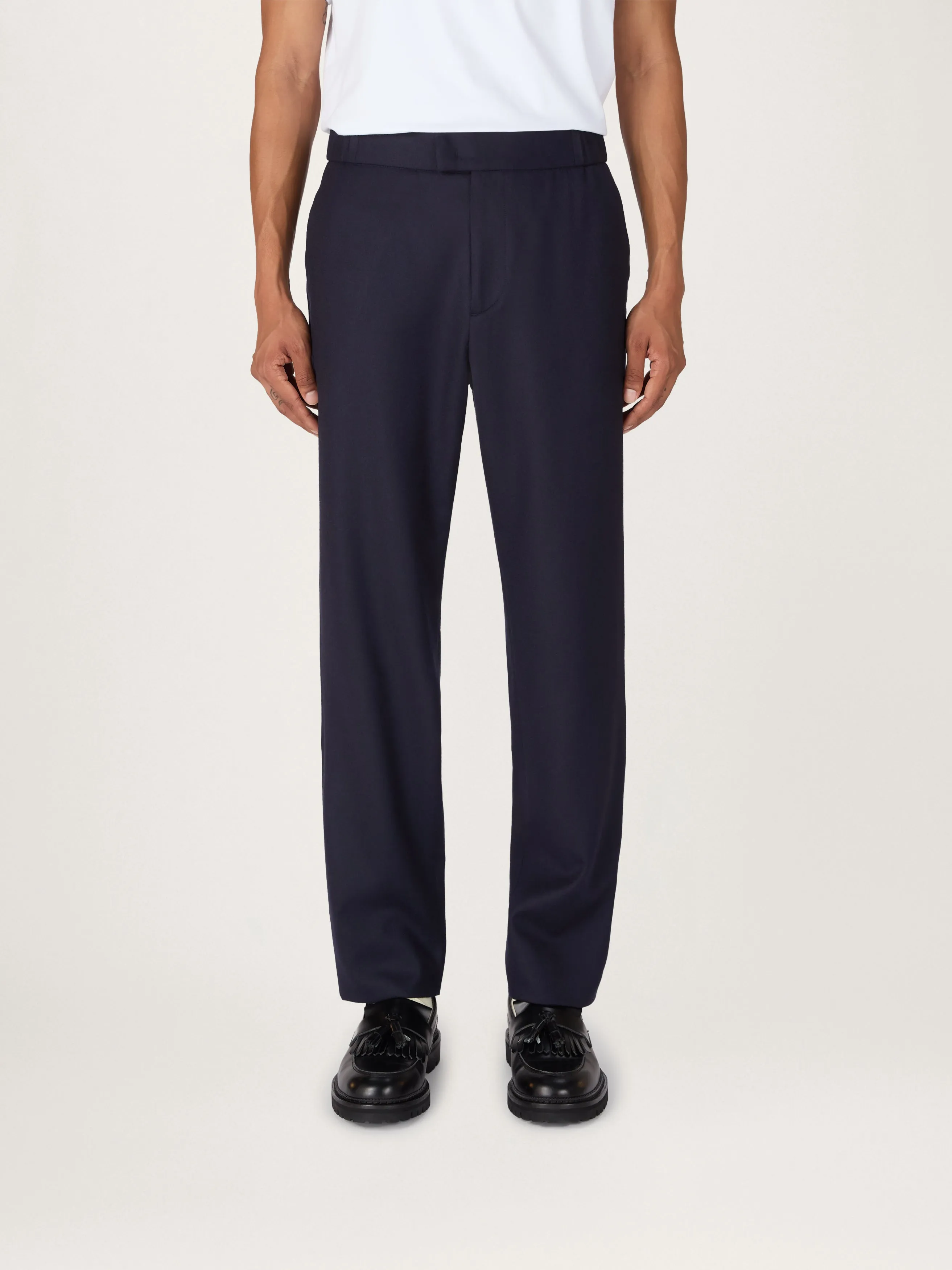 The 24 Trouser Relaxed Fit Traceable Wool || Navy |