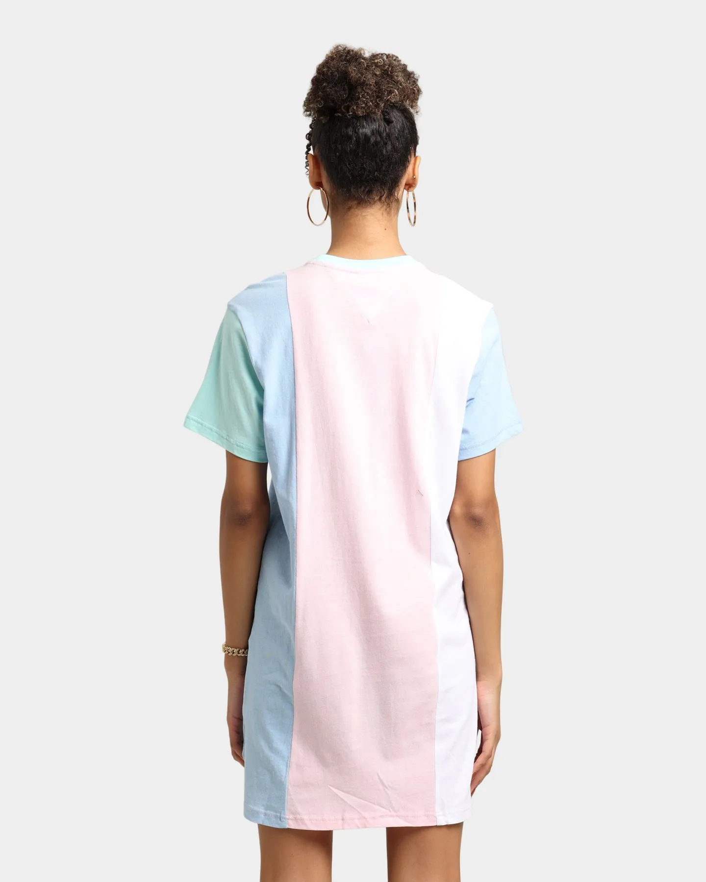 Tommy Jeans Women's Colour Block T-Shirt Dress Romantic Pink
