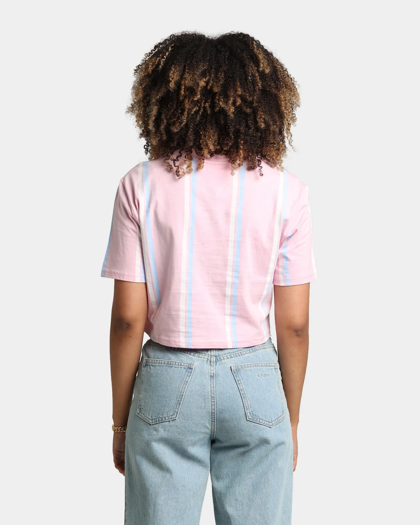 Tommy Jeans Women's Stripe 2 Crop T-Shirt Romantic Pink