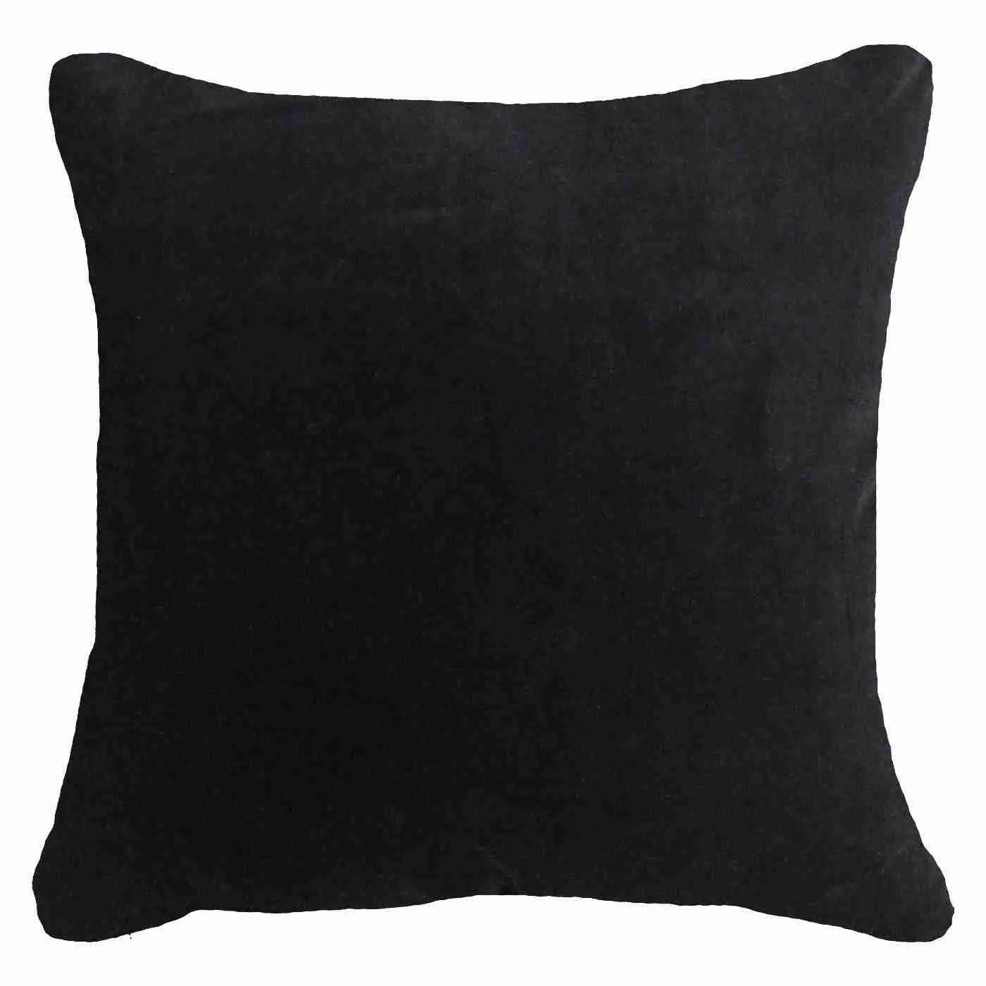 Velvet Black Lounge Cushion 55 x 55 cm