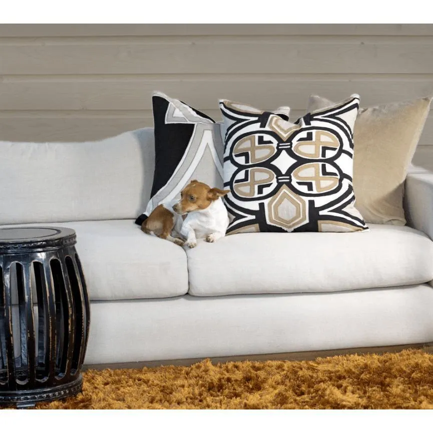 Velvet Natural Lounge Cushion 55 x 55cm