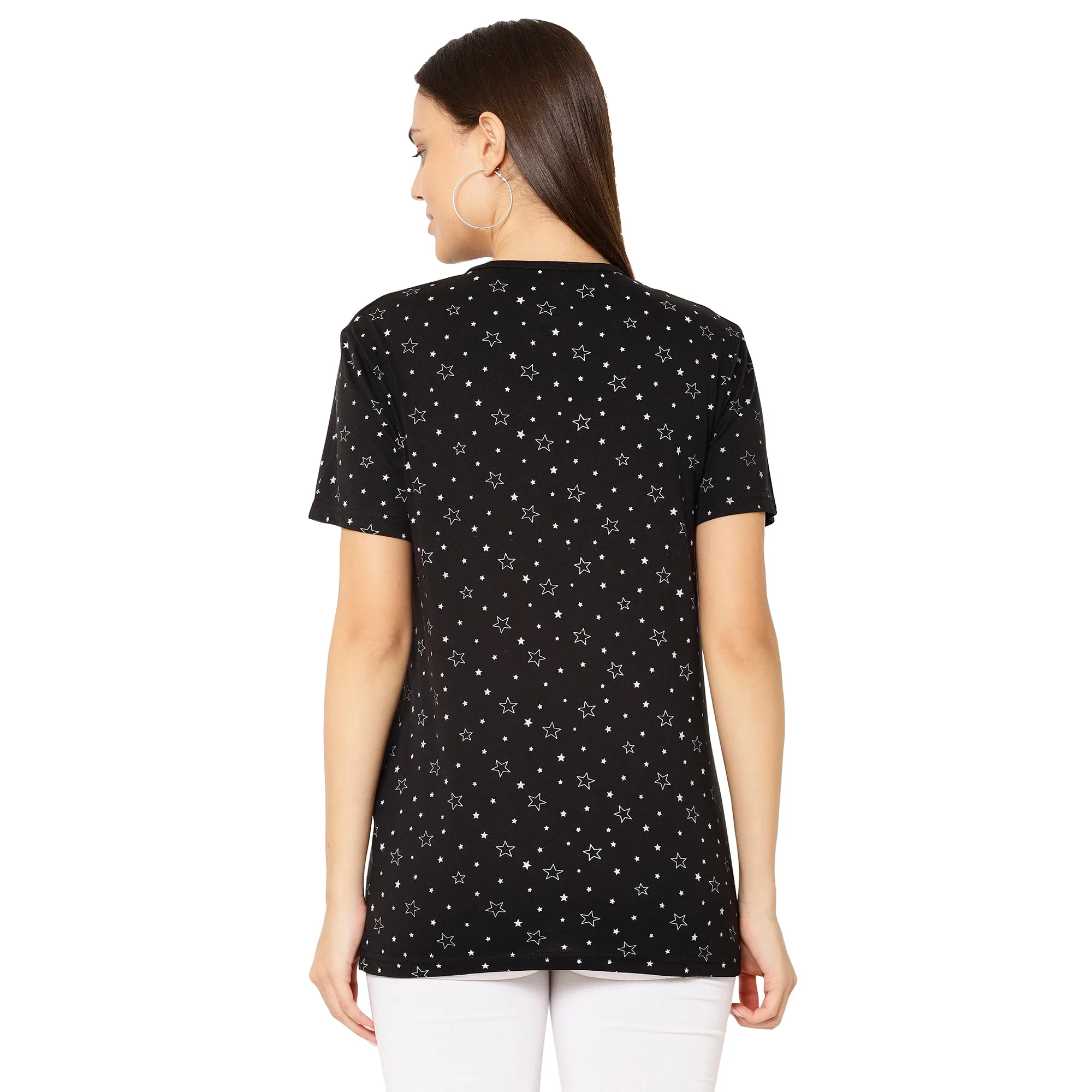 Vimal Jonney Black Color T-shirt For Women