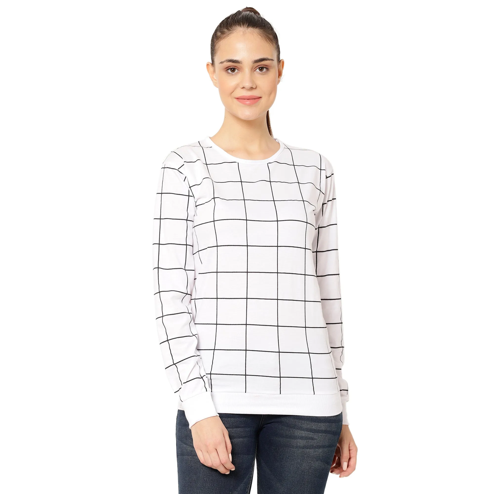 Vimal Jonney White Color Full Sleeve Tshirt For Women